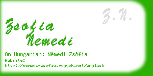 zsofia nemedi business card