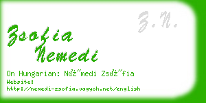 zsofia nemedi business card